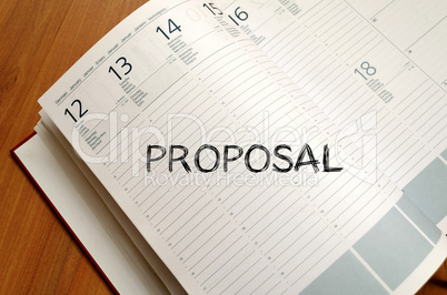 Proposal write on notebook