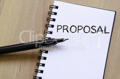 Proposal write on notebook