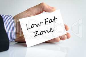 Low fat zone text concept
