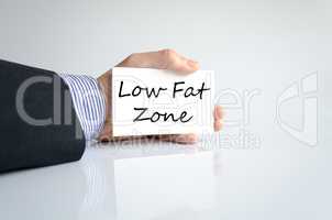 Low fat zone text concept