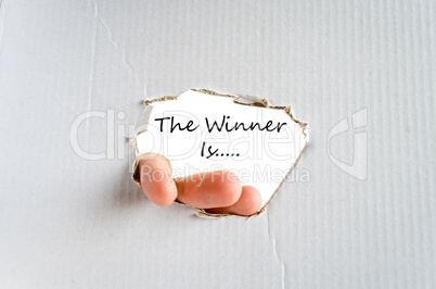 The winner is text concept