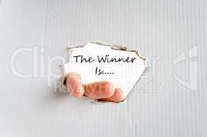 The winner is text concept
