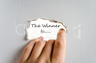 The winner is text concept