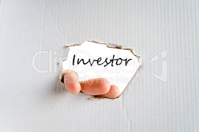 Investor text concept