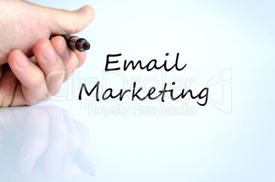 Email marketing text concept