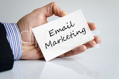 Email marketing text concept