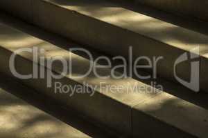 Natural stone staircase in a historic building.