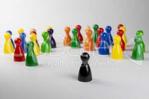 Conceptual game pawns.