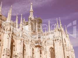 Retro looking Milan Cathedral