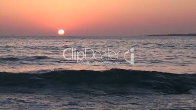 Beautiful sunset in Mediterranean sea, Pathos, Cyprus