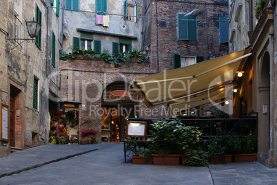 Straßenkaffee in Siena