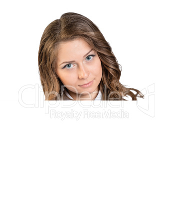 Woman is isolated from the body and background