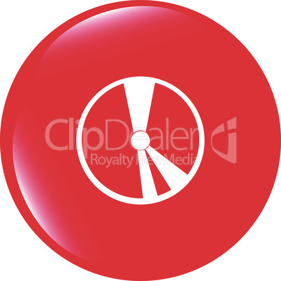 vector cd disk web icon button