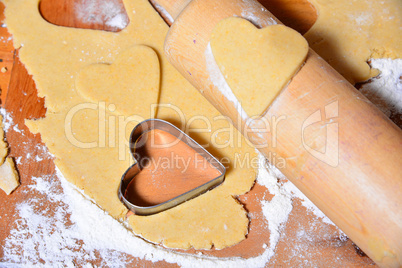 Plätzchen backen Weihnachten Herz