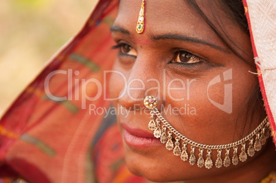 Portrait of traditional Indian female
