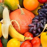 collection fresh fruit and vegetable