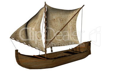 Small sailing boat - 3D render