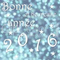 Happy new year 2016, french - 3D render