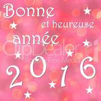 Happy new year 2016, french - 3D render