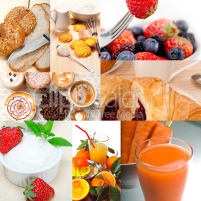 ealthy vegetarian breakfast collage