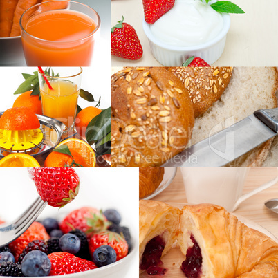 ealthy vegetarian breakfast collage