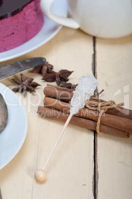 blueberry and raspberry cake mousse dessert