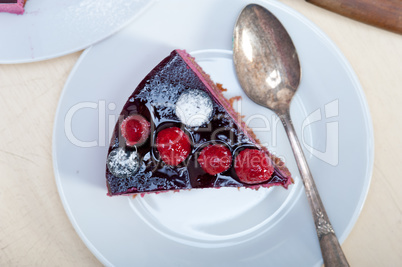 blueberry and raspberry cake mousse dessert