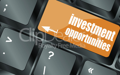 invest or investing concepts, with a message on enter key or keyboard., vector illustration