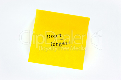 Do not forget Post it