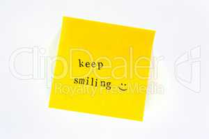 Keep Smiling Post it