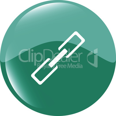 Link sign icon. Hyperlink chain symbol. web button vector illustration