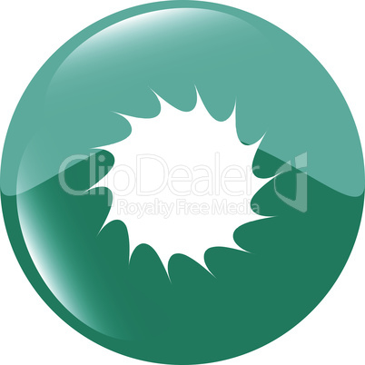 abstract sign on web icon, web button isolated on white vector illustration