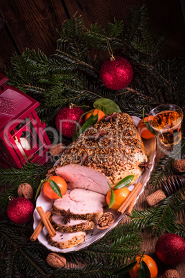 Christmas roast turkey