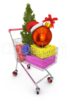 cart with gifts