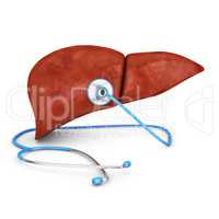 liver and a stethoscope