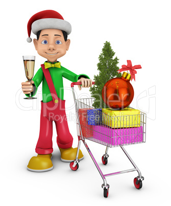 man and cart