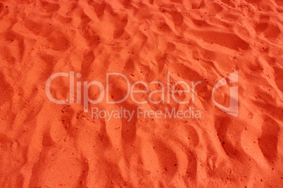 red sand in the desert