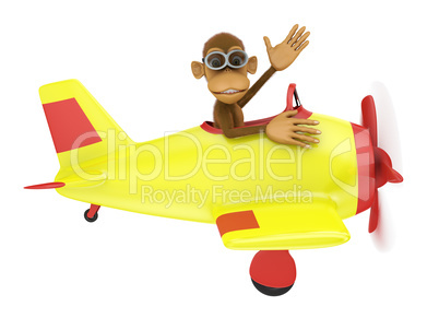 monkey in airplane