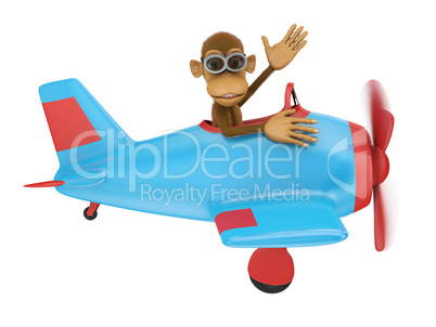 monkey in airplane