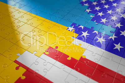 puzzles in the form of flags