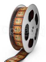 reel of film with color pictures