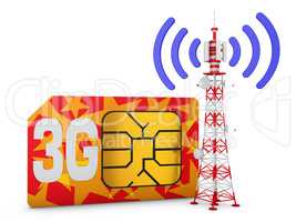 Sim card and telecommunication tower