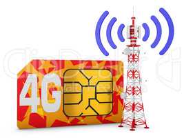 Sim card and telecommunication tower