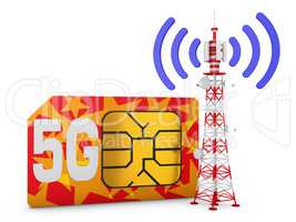 Sim card and telecommunication tower