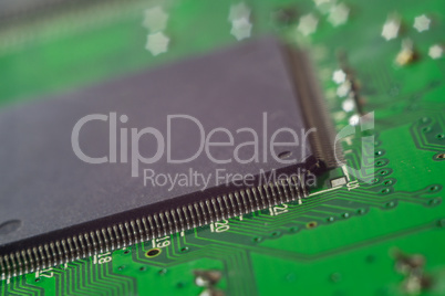 close-up of the chip