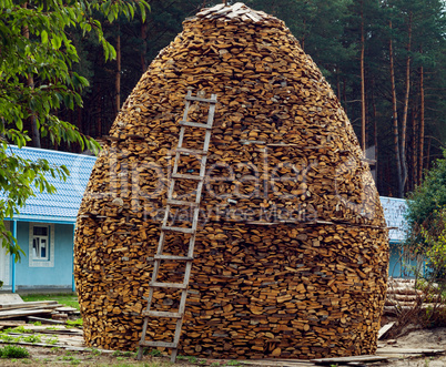 firewood stacked