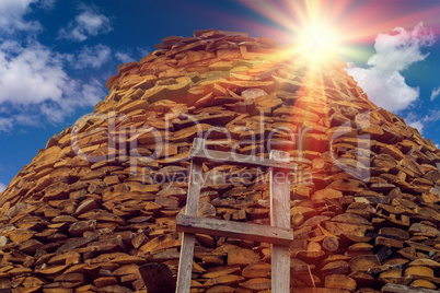 firewood stacked