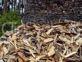 firewood stacked