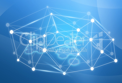 Abstract illustration of social networking communications technologies