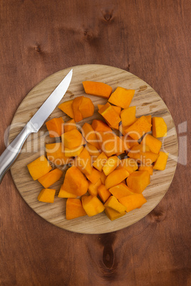 Pumpkin sliced
